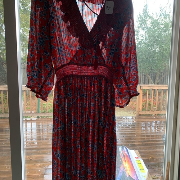 Flirty dress Diane Freis bohemian dress size Lg - Picture 6 of 6